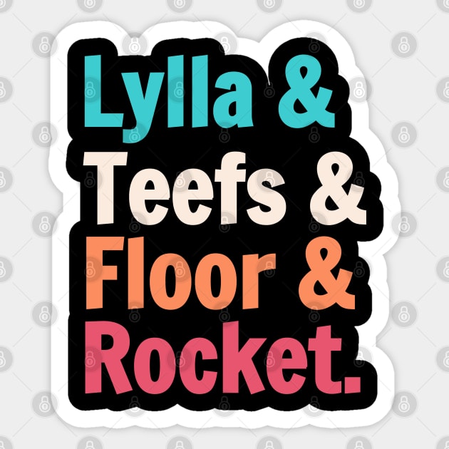 Lylla And Teefs And Floor And Rocket. Sticker by Clara switzrlnd